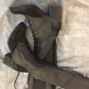 Aldo lace up heel boots